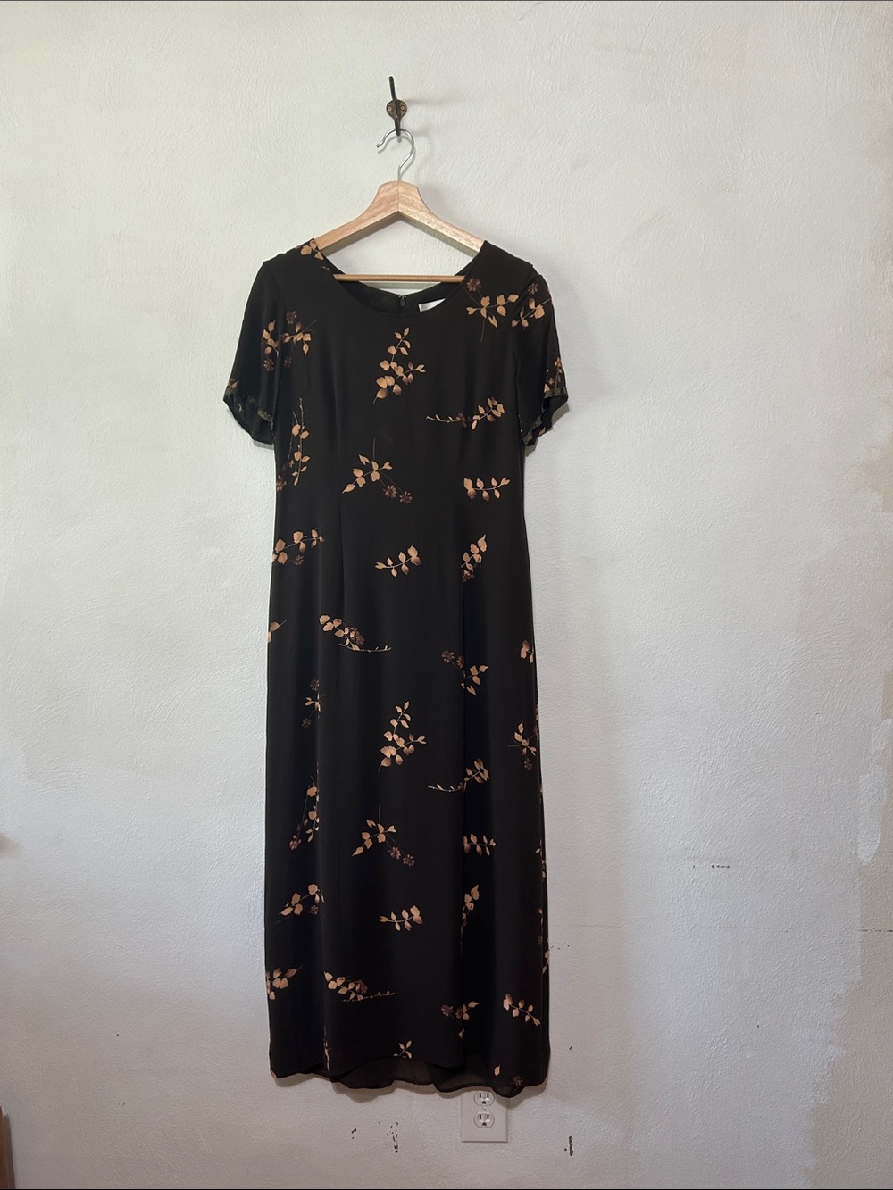 Brown Silk Dress | 100% Silk Casual Corner Y2K Elegant